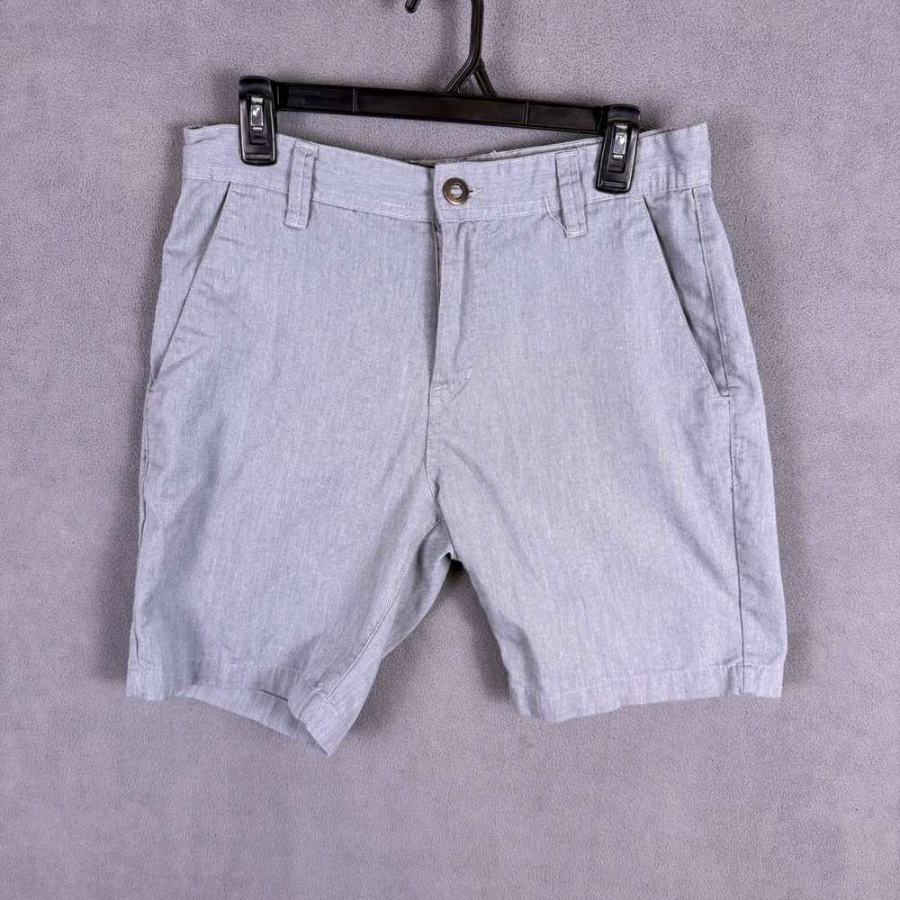Volcom Chino Shorts Mens 31 Gray Cotton Logo‎ Streetwear Outdoor Summer Comfort